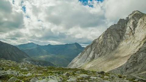 ProRes. Time lapse. Clouds over the mountains. Landscape. Siberia. Stock Footage 82384008