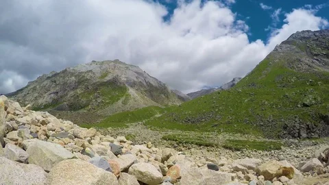 ProRes. Time lapse. Clouds over the mountains. Landscape. Siberia. Stock Footage 82384055