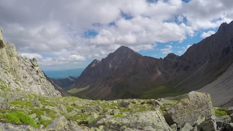 ProRes. Time lapse. Clouds over the mountains. Landscape. Siberia. Stock Footage 82384274