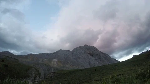 ProRes. Time lapse. Clouds over the mountains. Landscape. Siberia. Stock Footage 82648116
