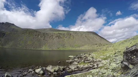 ProRes. Time lapse. Clouds over the mountains. Landscape. Siberia. Stock Footage 82648269