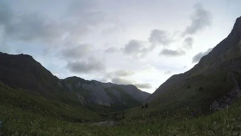 ProRes. Time lapse. Clouds over the mountains. Landscape. Siberia. Stock Footage 82648273