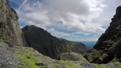 ProRes. Time lapse. Clouds over the mountains. Landscape. Siberia. Stock Footage 82648549