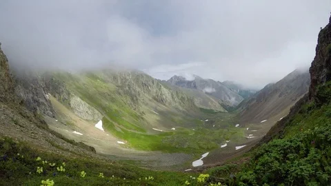 ProRes. Time lapse. Clouds over the mountains. Landscape. Siberia. Stock Footage 82648976