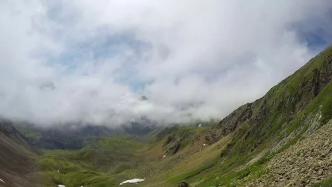 ProRes. Time lapse. Clouds over the mountains. Landscape. Siberia. Stock Footage 82649048