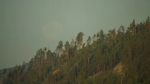 ProRes. Time lapse. Clouds over the mountains. Landscape. Siberia. Stock Footage 82808588