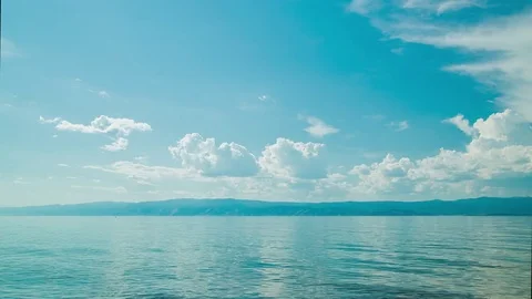 ProRes. Time lapse Clouds View Landscape. Siberia. Baikal lake shore. Video stock 81688988