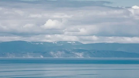 ProRes. Time lapse Clouds View Landscape. Siberia. Baikal lake shore. Video stock 81995274