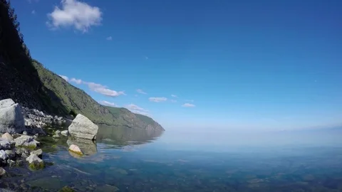 ProRes. Time lapse Clouds View Landscape. Siberia. Baikal lake shore. Video stock 81995584