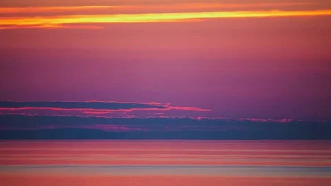 ProRes. Time lapse Sun Rays Clouds View Sunrise. Landscape. Siberia. Video stock 81497162