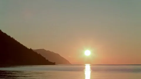 ProRes. Time lapse Sun Rays Clouds View Sunrise. Landscape. Siberia. Video stock 81837040