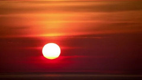 ProRes. Time lapse Sun Rays Clouds View Sunrise. Landscape. Siberia. Stock Footage 82594160