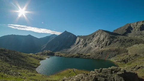 ProRes. Time lapse Sun Rays Clouds View Sunrise. Landscape. Siberia. Stock Footage 82594262
