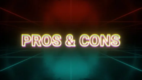 Pros and cons animation retro background Vídeo Stock 247586430