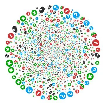 Pros And Cons Arguments Twirl Round Cluster Stock Illustration