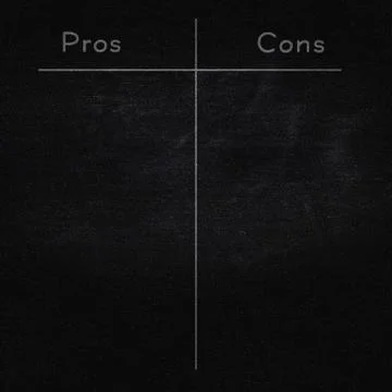 Pros and cons on blackboard Stock Illustration