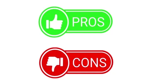 Pros and Cons Comparison Flat Animation Vídeo Stock 335667992