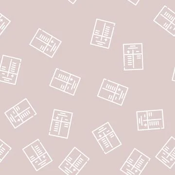 Pros and cons line vector seamless pattern Stock Illustration