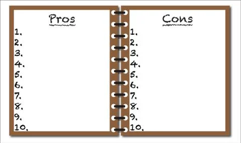 Pros and Cons Notepad 스톡 일러스트