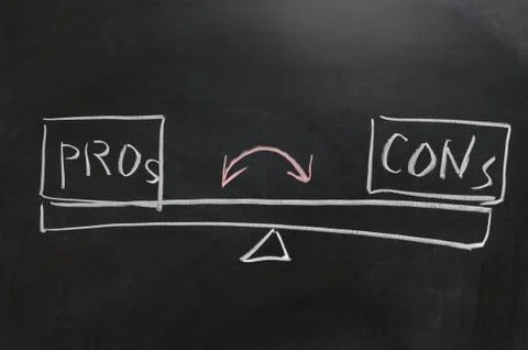 Pros and cons Stock Photos