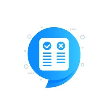 Pros and cons vector icon for web Stock Illustration