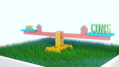 Pros Cons Scale Compare Positives Negatives 3d Animation Stock Footage 201306513
