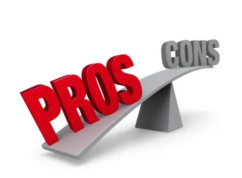 Pros outweigh cons Stock Illustration