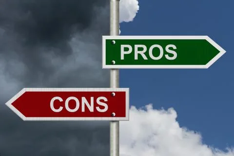 Pros versus cons Stock Illustration
