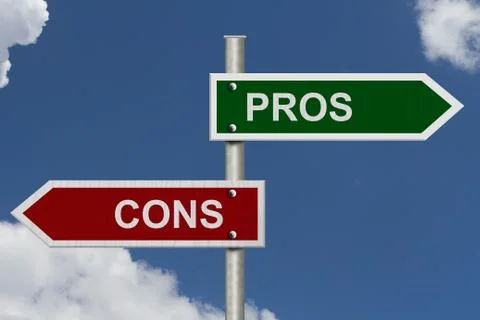Pros versus cons Stock Illustration