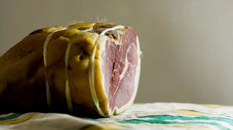 Prosciutto Ham, jamon Stock Footage