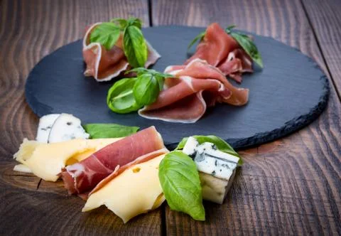 Prosciutto ham Stock Photos