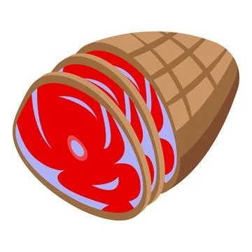 Prosciutto leg icon isometric vector. Animal farm Stock Illustration