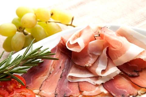 Prosciutto plate Stock Photos