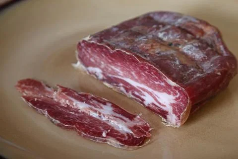 Prosciutto slice Stock Photos