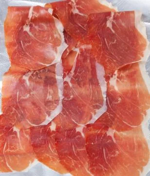 Prosciutto slices Stock Photos