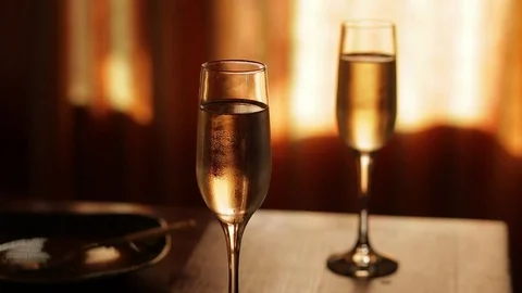 Prosecco flutes Stock Footage 80878468