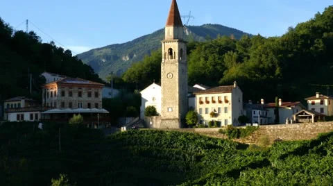 Prosecco vineyards in summer - Motion view Stock Footage 66526249