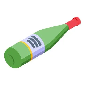 Prosecco wine bottle icon isometric vector. Barrel drink Stock Illustration