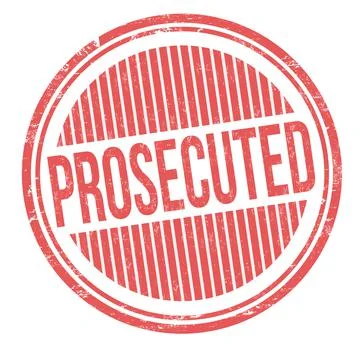 Prosecuted grunge rubber stamp Stock Illustration