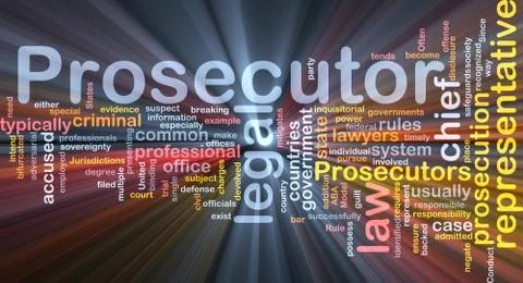 Prosecutor background concept illustration glowing Stock Illustration