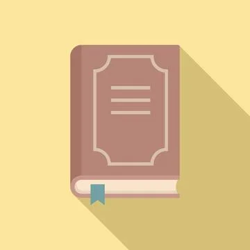 Prosecutor book icon, flat style Stock Illustration