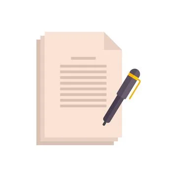 Prosecutor documents icon flat isolated Stock Illustration