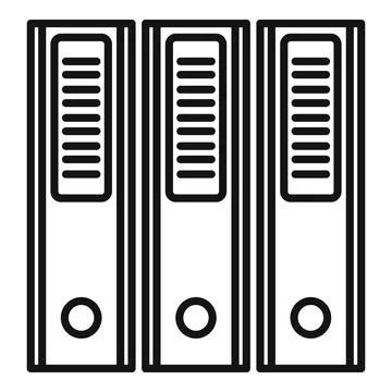 Prosecutor folder icon, outline style Stock Illustration