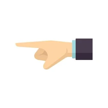 Prosecutor hand icon flat isolated Stock Illustration