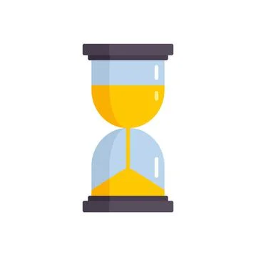 Prosecutor hourglass icon flat isolated vector Stock Illustration