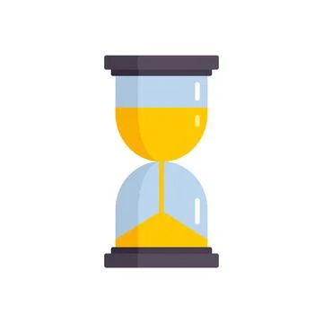 Prosecutor hourglass icon flat isolated Stock Illustration