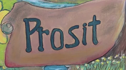 Prosit Sign Stock Footage 68797724