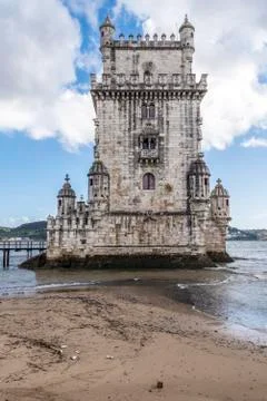 Prospect of the north side of the Belem tower Stock Photos