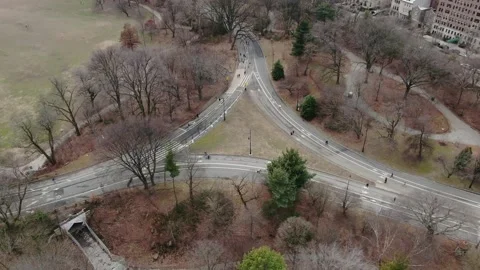 Prospect Park Brooklyn in Winter Drone Aerial View New York Stock Footage 150306663
