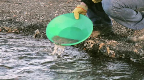 Prospector Gold Panning Stock Footage 40711670